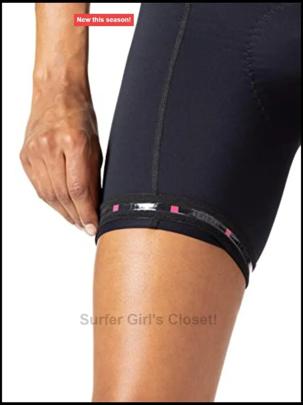 Padded Cycling Bike Shorts for Women 8.5 Inseam Silicone Leg Gripper